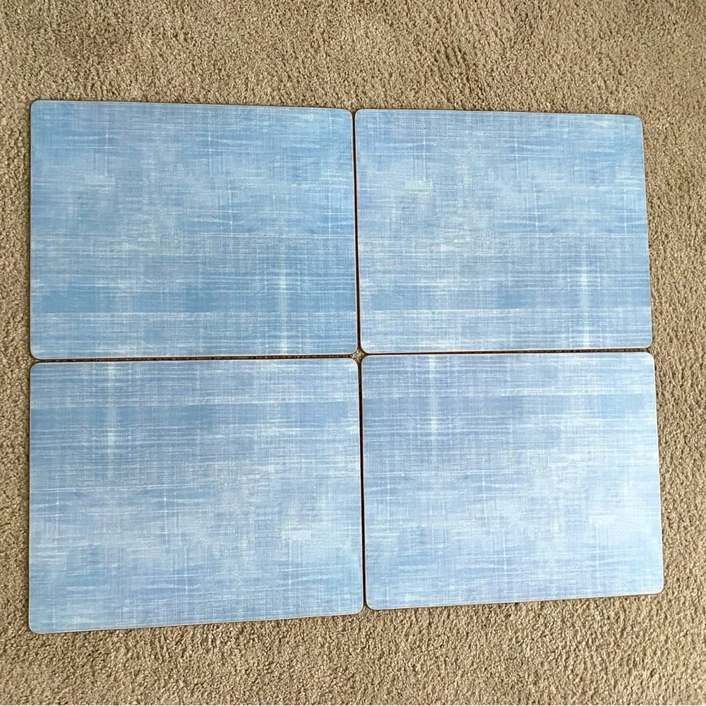 Pottery Barn Chambray Cork Placemats set of 4